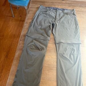Eddie Bauer convertible pants 38x34 nylon spandex blend
